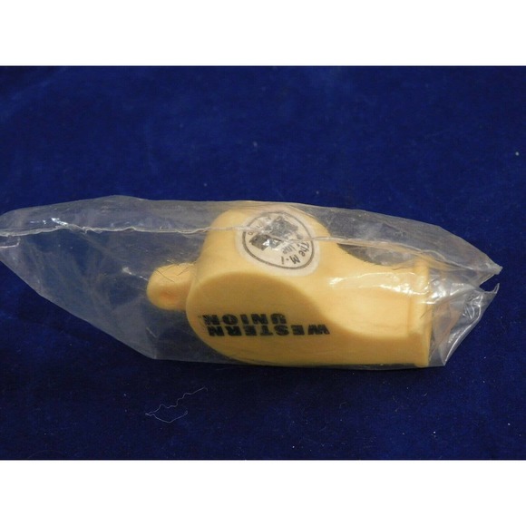 VINTAGE WESTERN UNION WHISTLE NEW IN PACKAGE - Picture 4 of 4